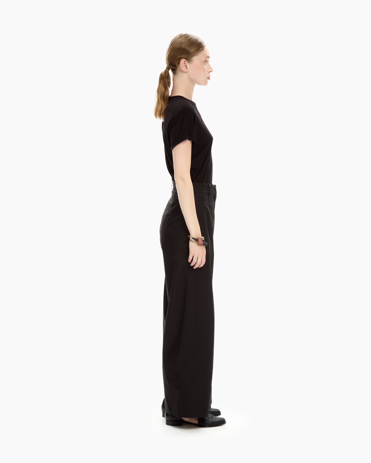 _MALLONI Pantalone con pince NERO