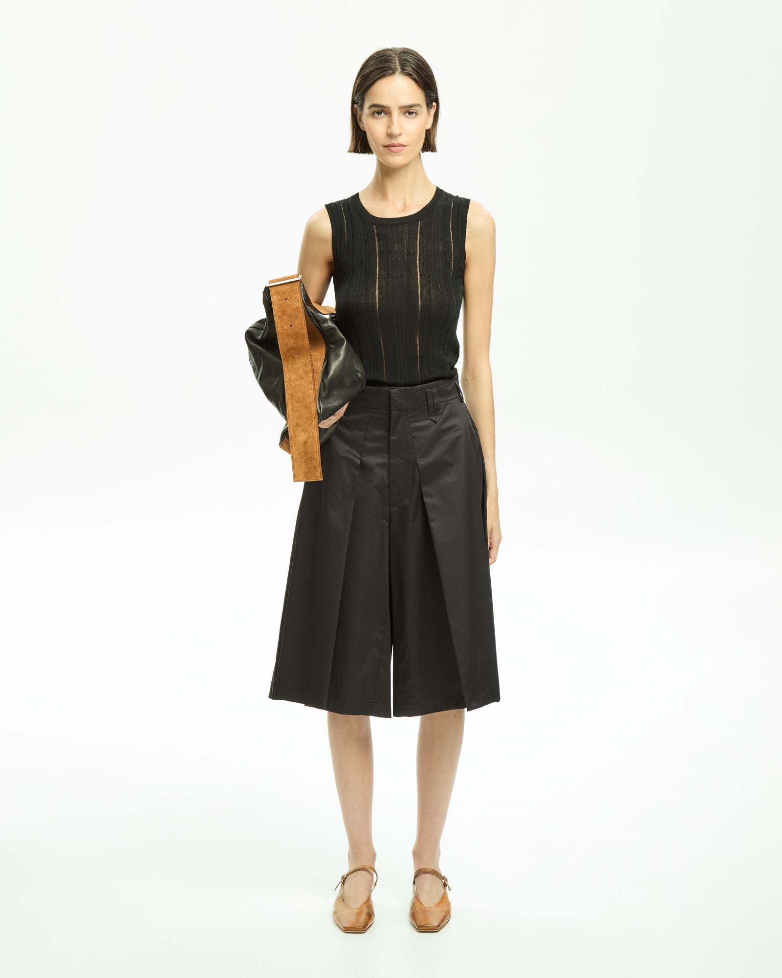 _MALLONI Pantalone corto NERO