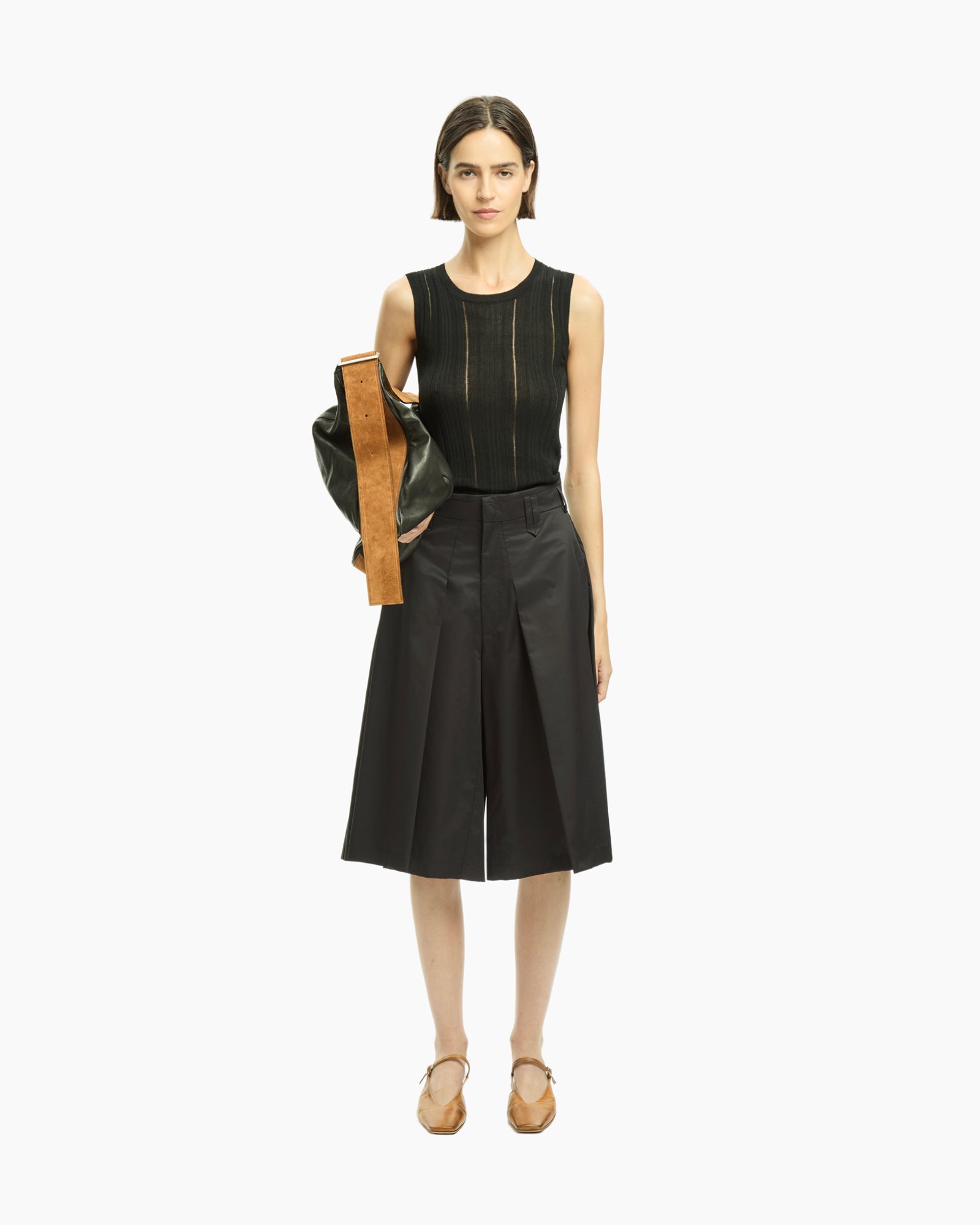 _MALLONI Pantalone corto NERO