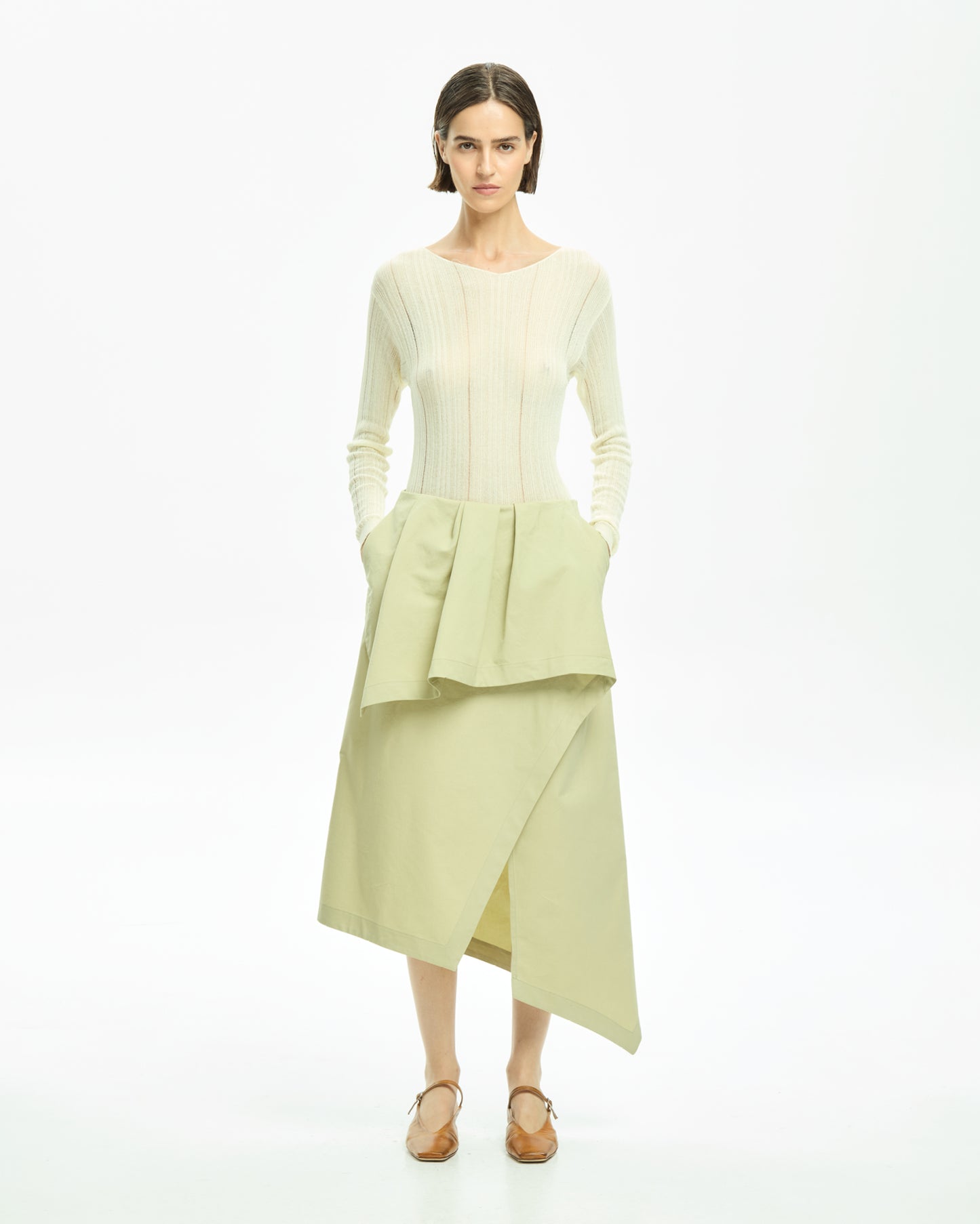 _MALLONI Gonna midi VERDE