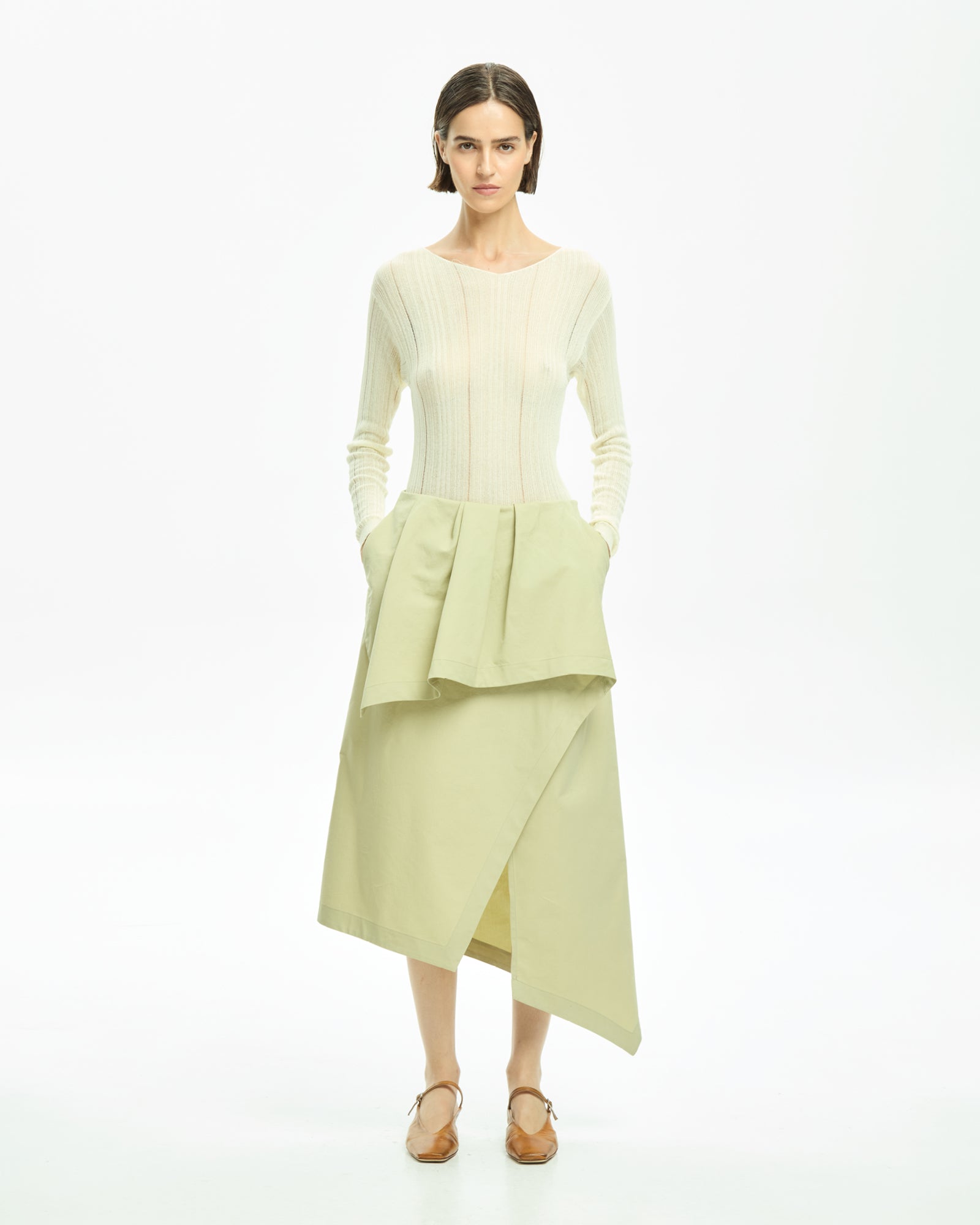 _MALLONI Gonna midi VERDE