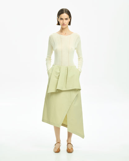 _MALLONI Gonna midi VERDE