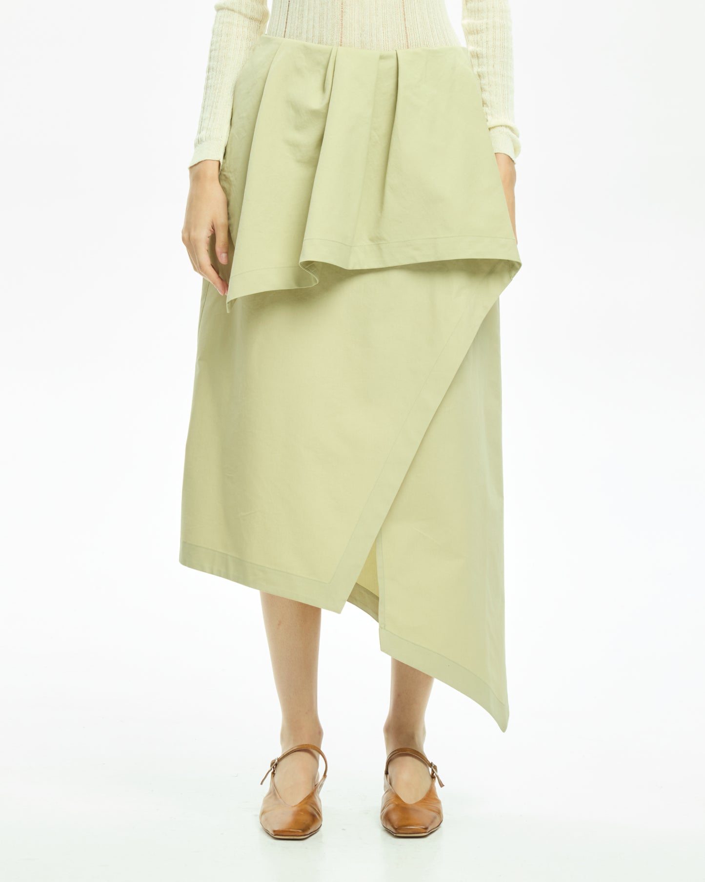 _MALLONI Gonna midi VERDE