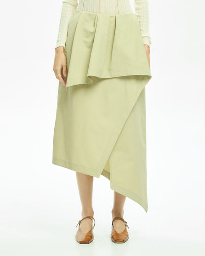 _MALLONI Gonna midi VERDE