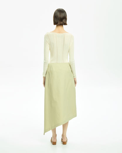 _MALLONI Gonna midi VERDE