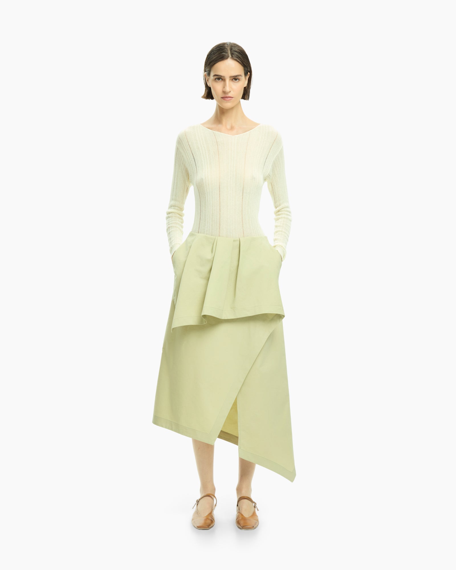 _MALLONI Gonna midi VERDE