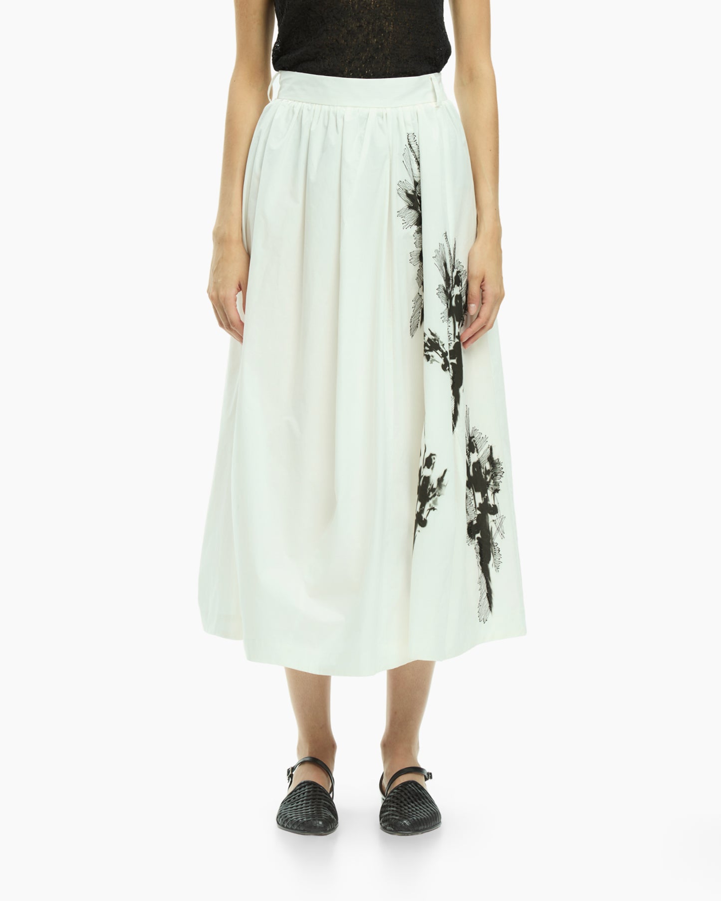 _MALLONI Gonna fluida con stampa grafica MULTICOLOR