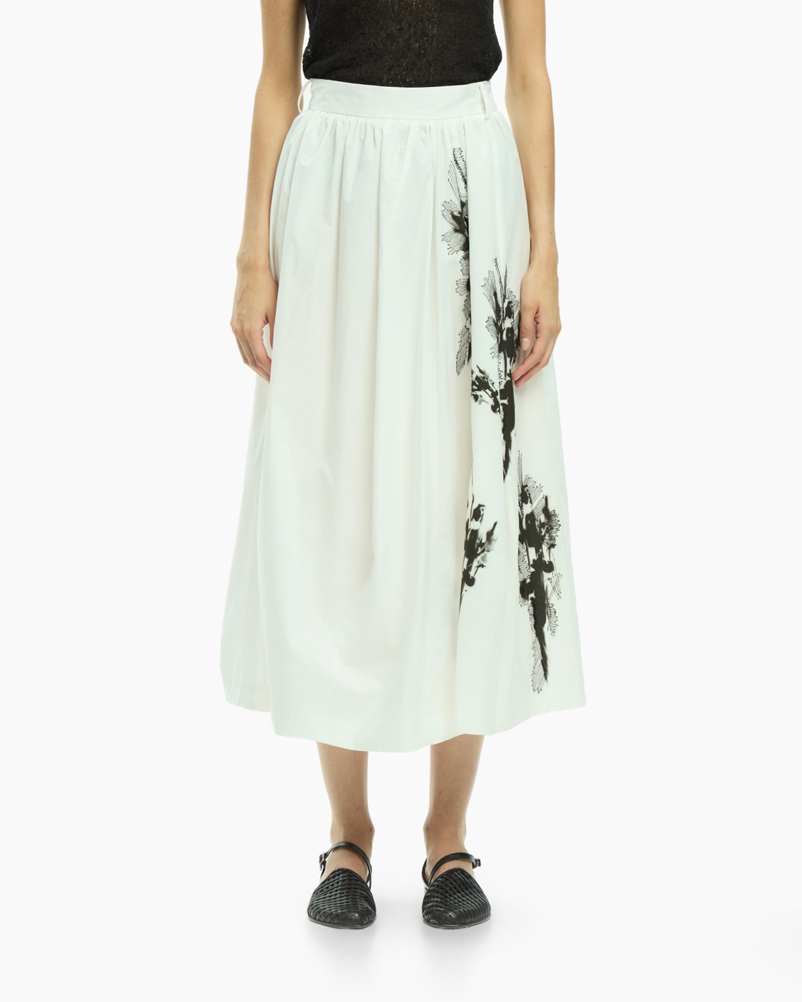 _MALLONI Gonna fluida con stampa grafica MULTICOLOR