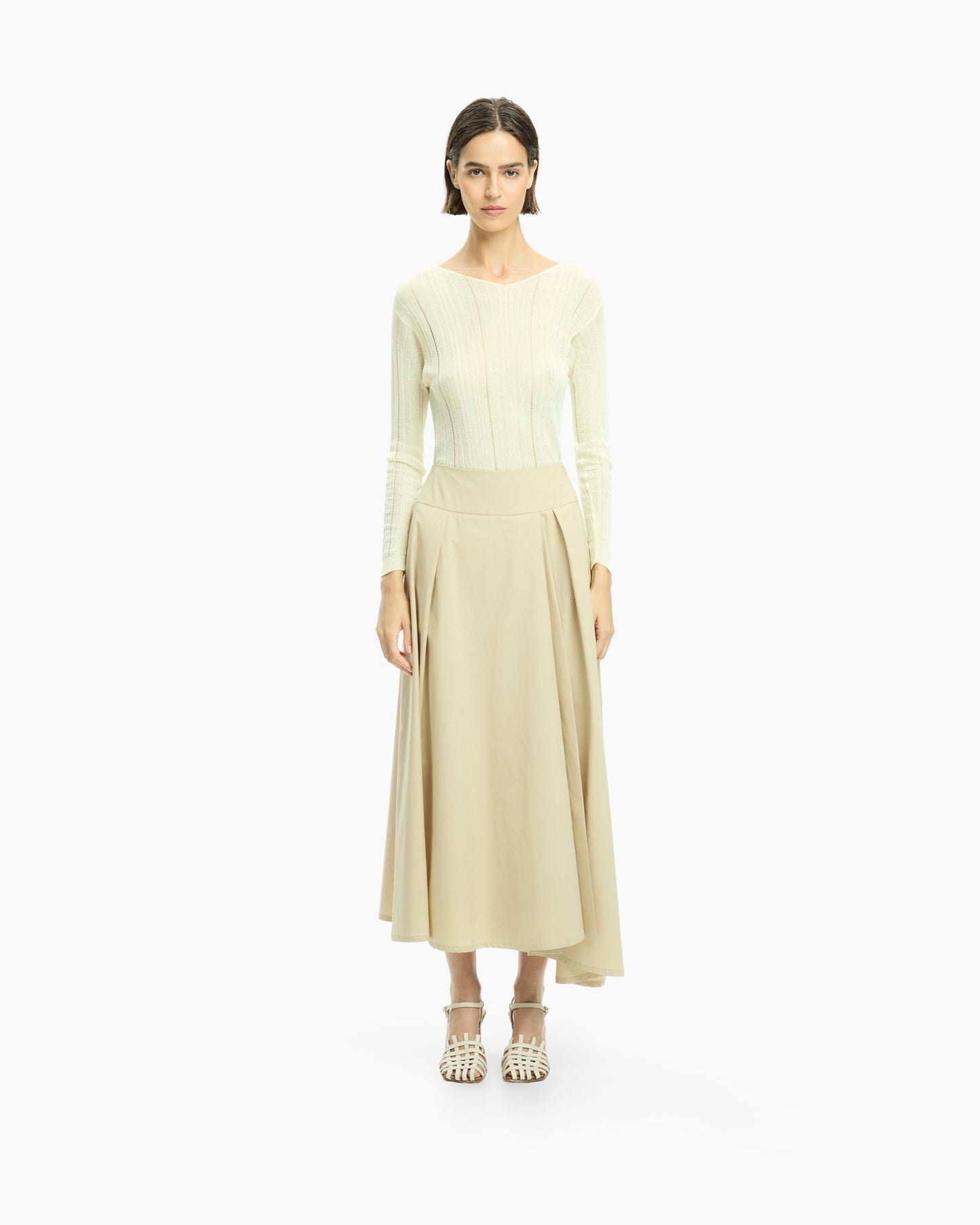 _MALLONI Gonna midi BEIGE