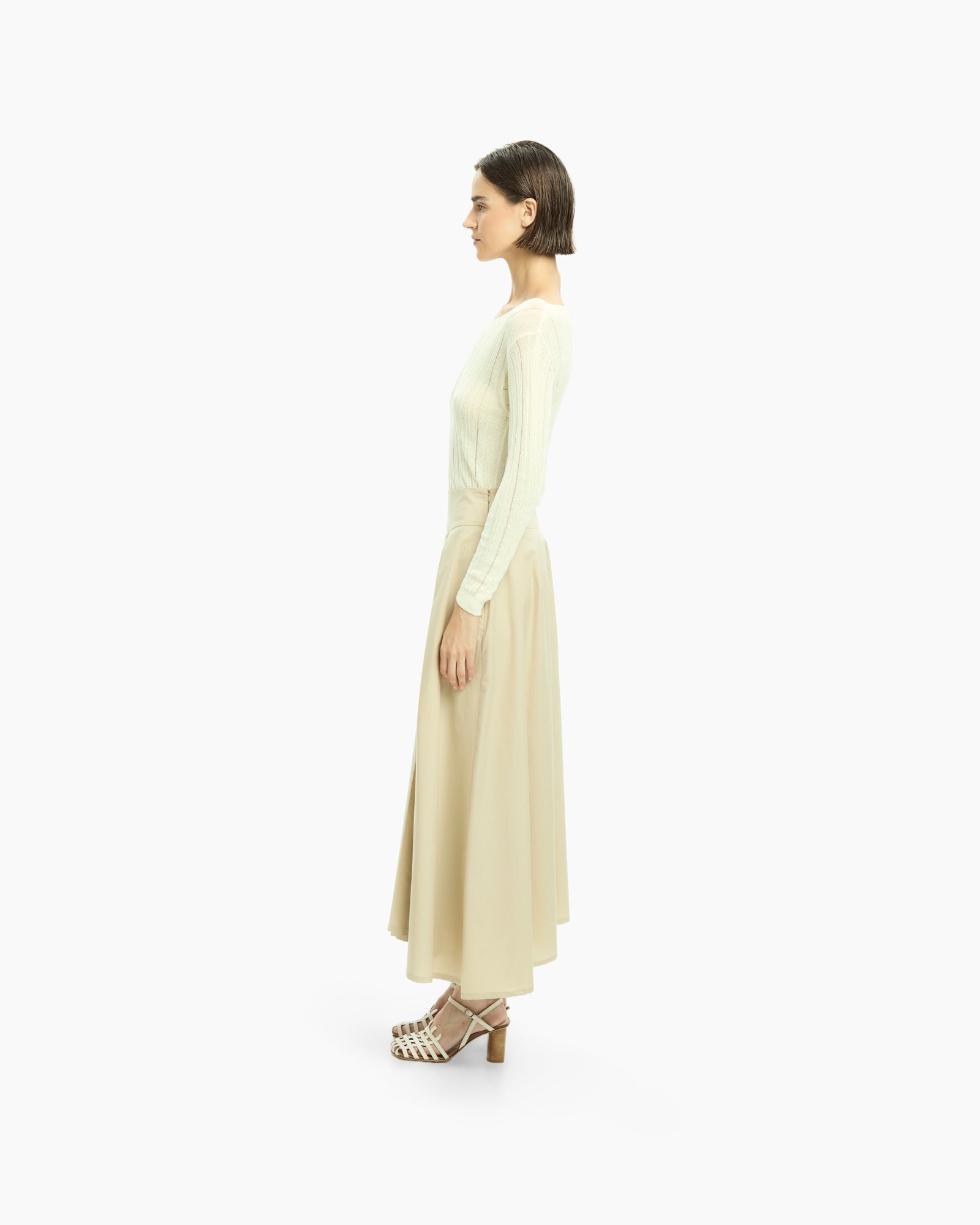 _MALLONI Gonna midi BEIGE