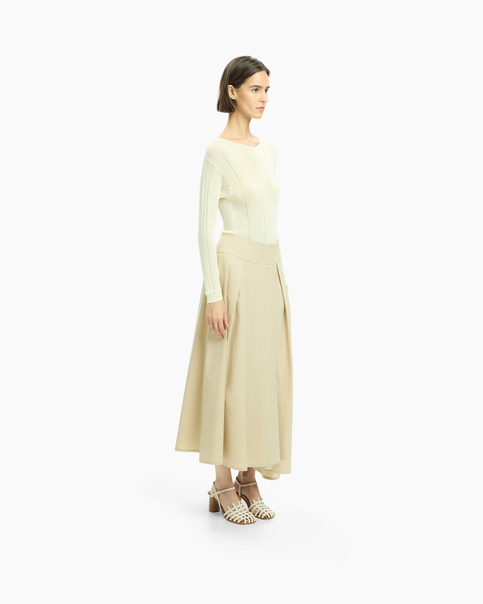 _MALLONI Gonna midi BEIGE