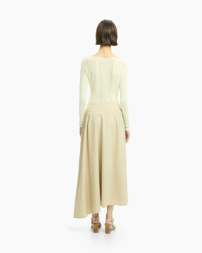_MALLONI Gonna midi BEIGE