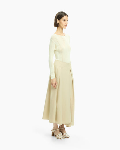 _MALLONI Gonna midi BEIGE