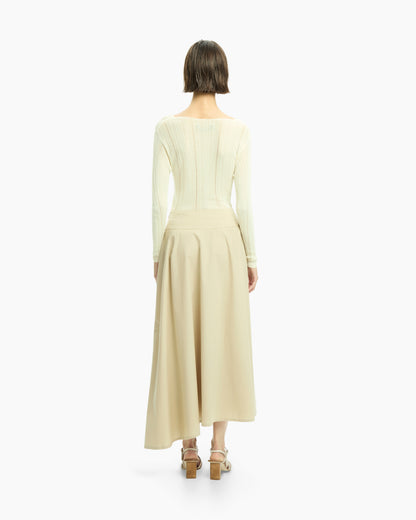 _MALLONI Gonna midi BEIGE