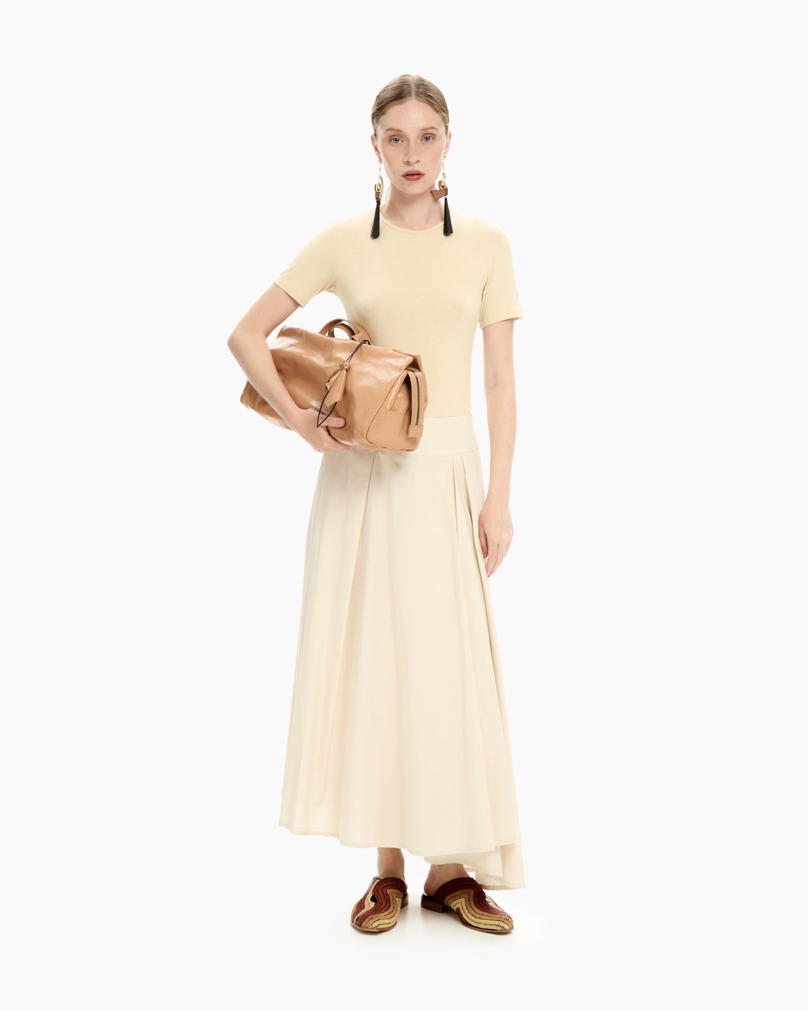 _MALLONI Gonna midi BEIGE