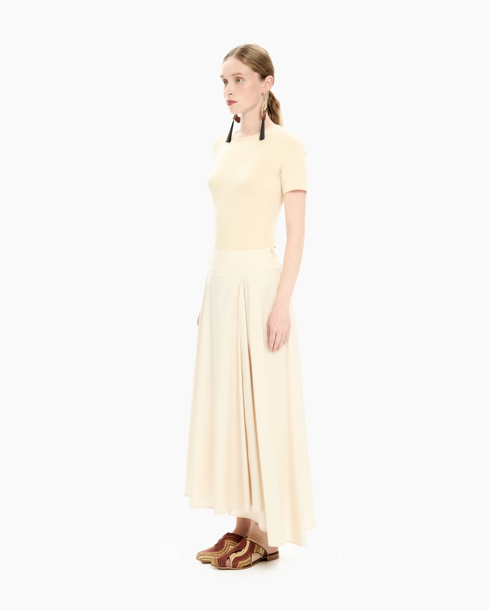 _MALLONI Gonna midi BEIGE