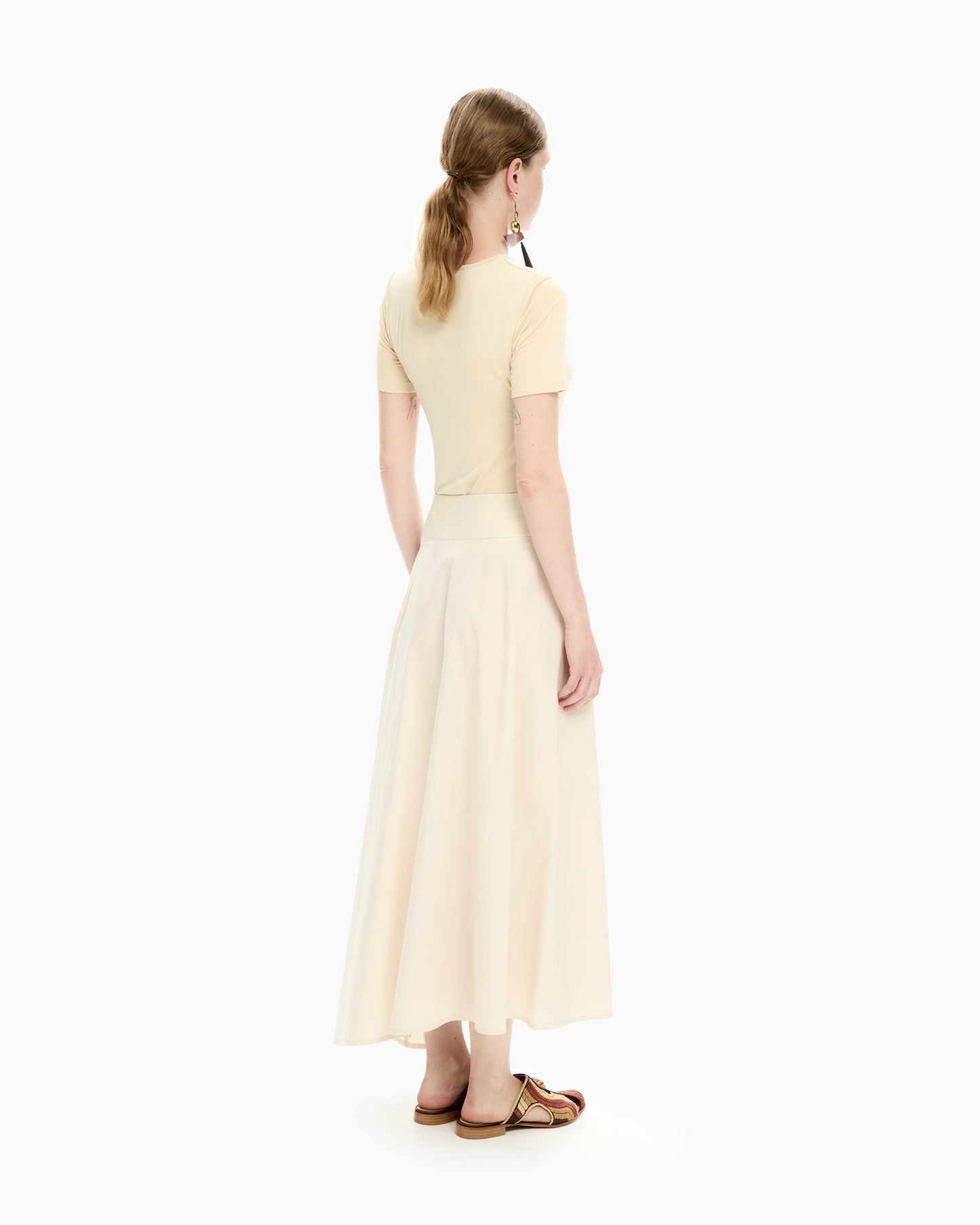_MALLONI Gonna midi BEIGE