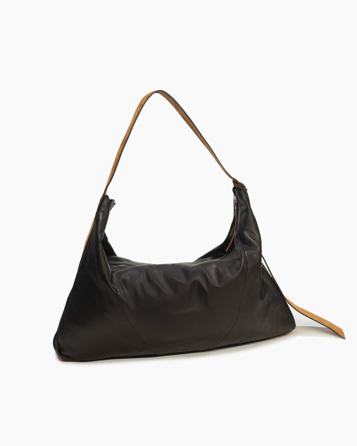 _MALLONI Borsa in pelle morbida NERO