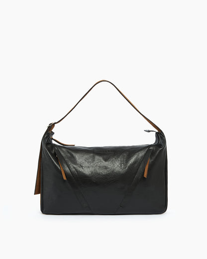 _MALLONI Borsa in pelle morbida NERO