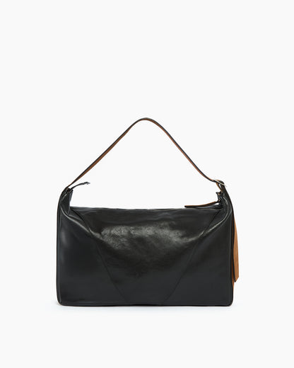 _MALLONI Borsa in pelle morbida NERO