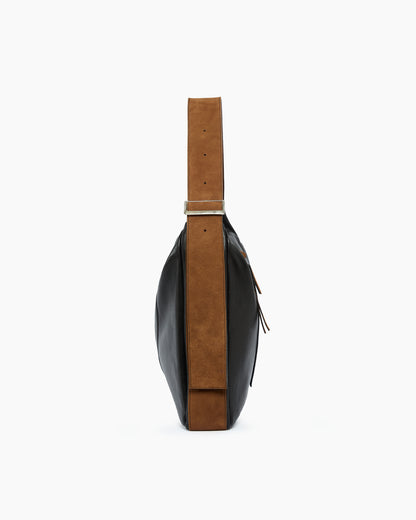 _MALLONI Borsa in pelle morbida NERO