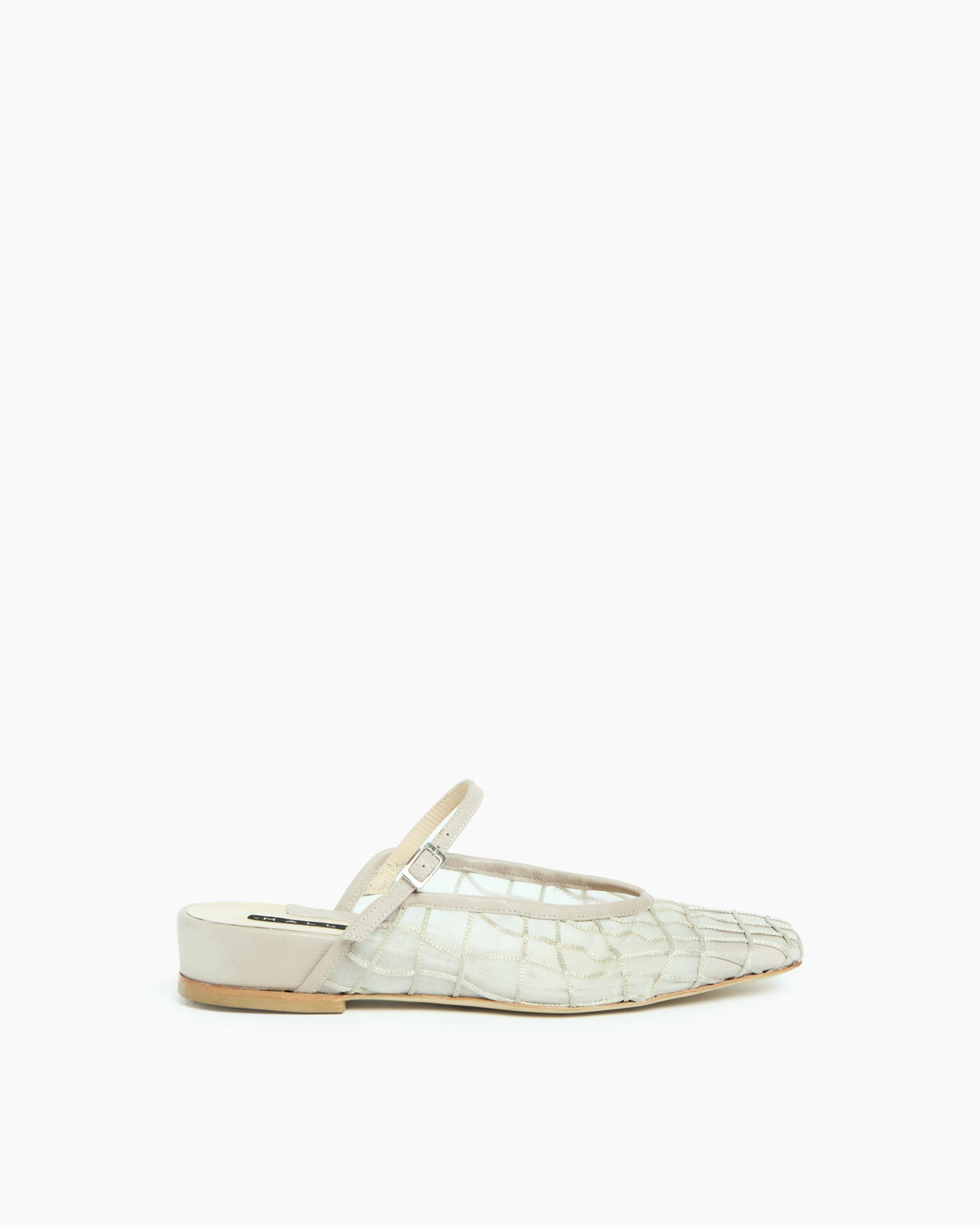 _MALLONI Sabot slingback in rete ricamata BEIGE