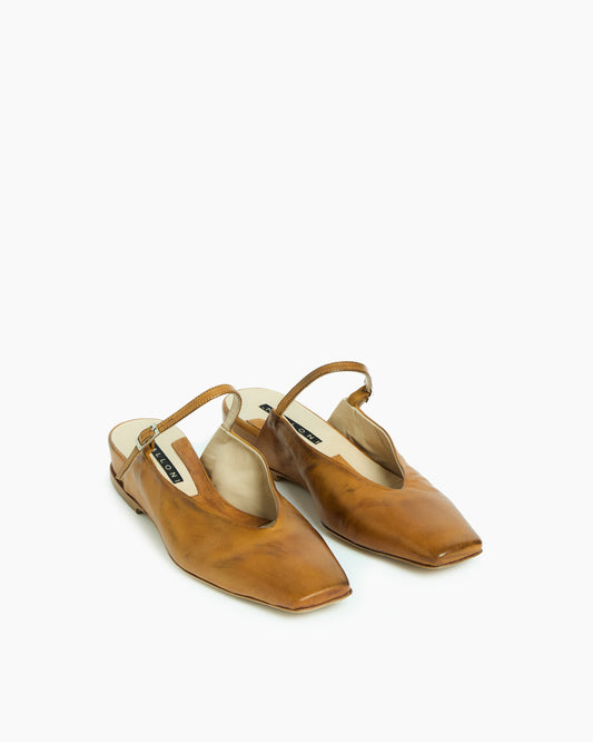 _MALLONI Sabot in pelle ARANCIONE