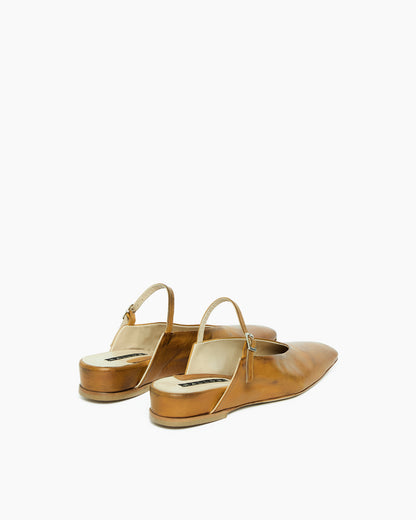 _MALLONI Sabot in pelle ARANCIONE