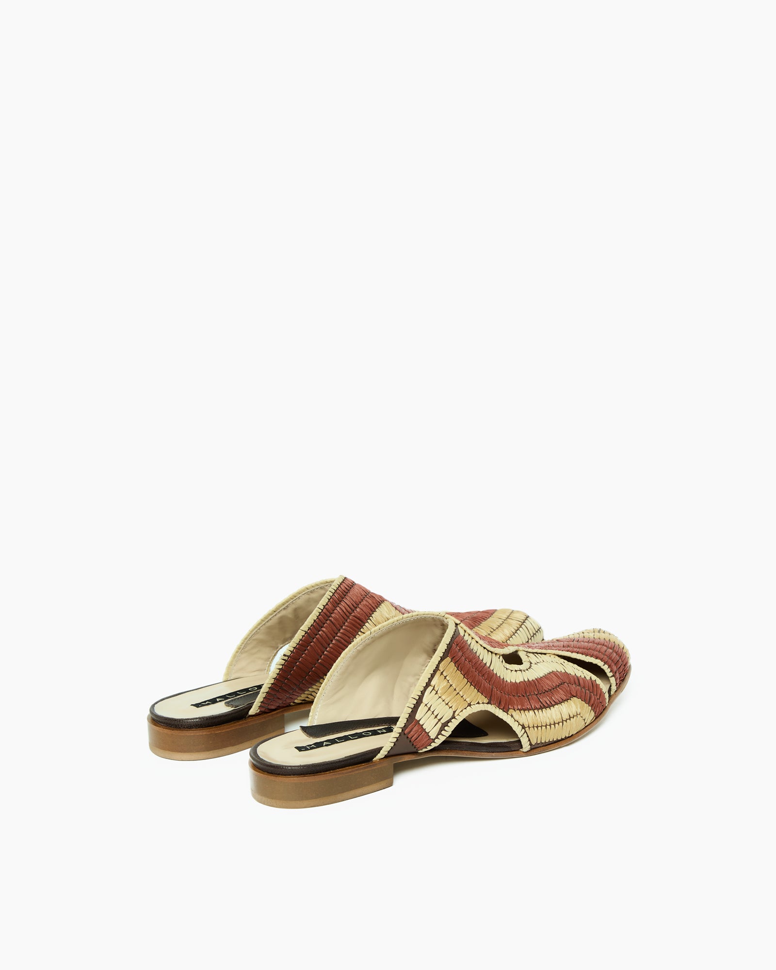 _MALLONI Mules intrecciate con design traforato ARANCIONE