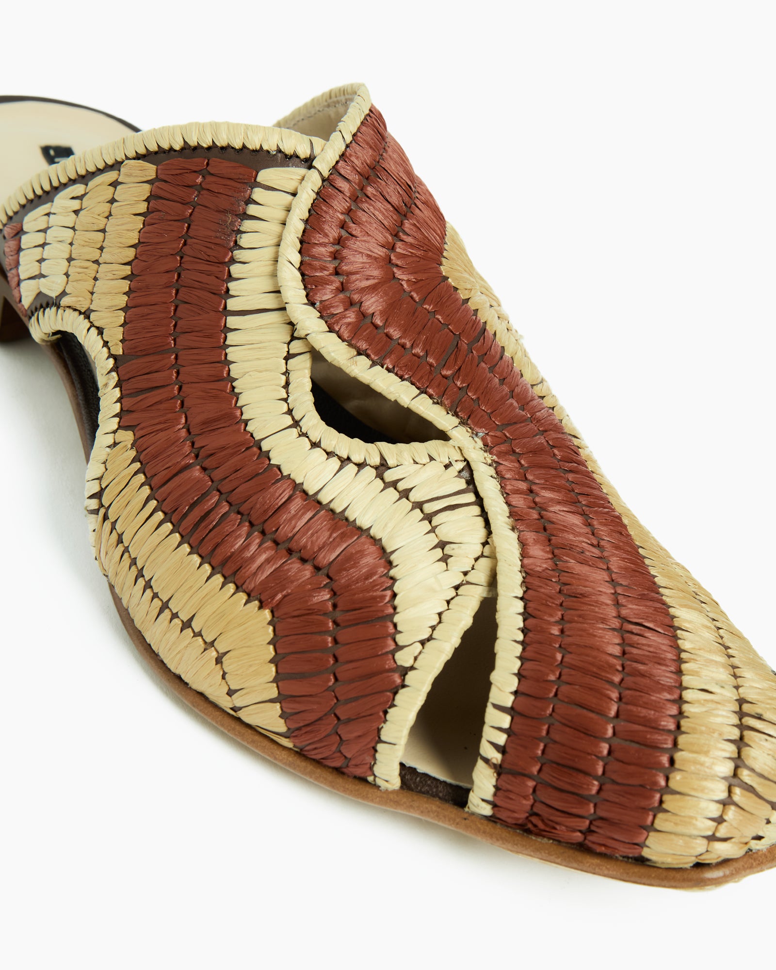 _MALLONI Mules intrecciate con design traforato ARANCIONE