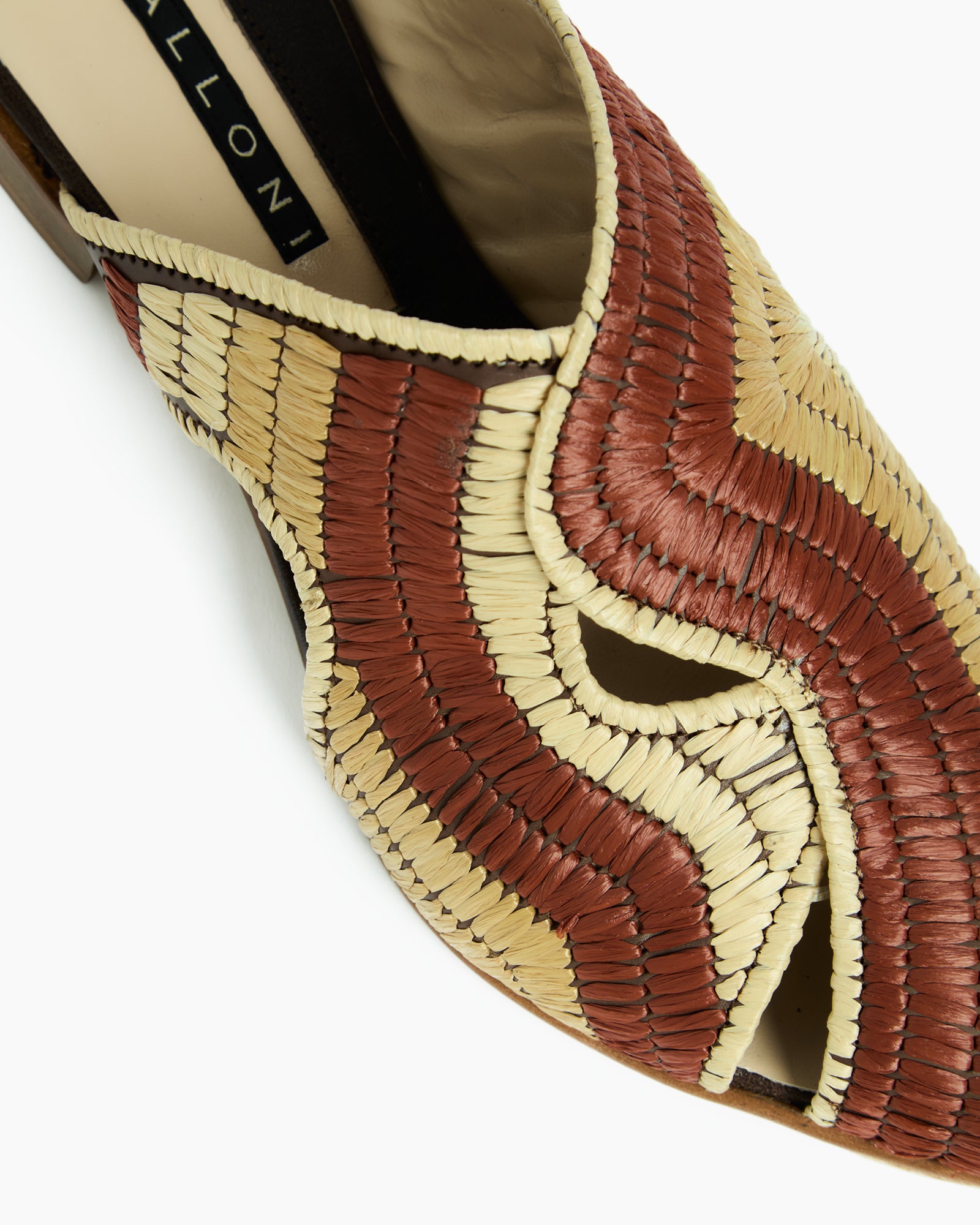 _MALLONI Mules intrecciate con design traforato ARANCIONE