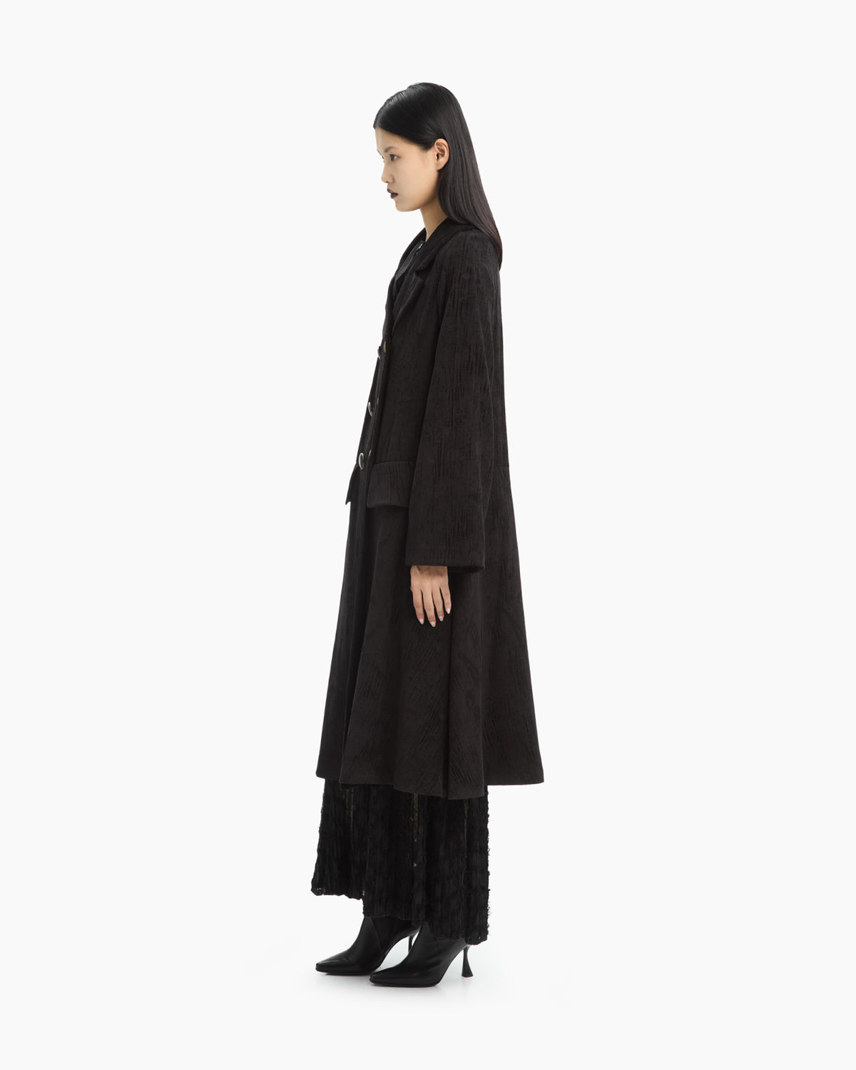 _MALLONI Cappotto jacquard NERO