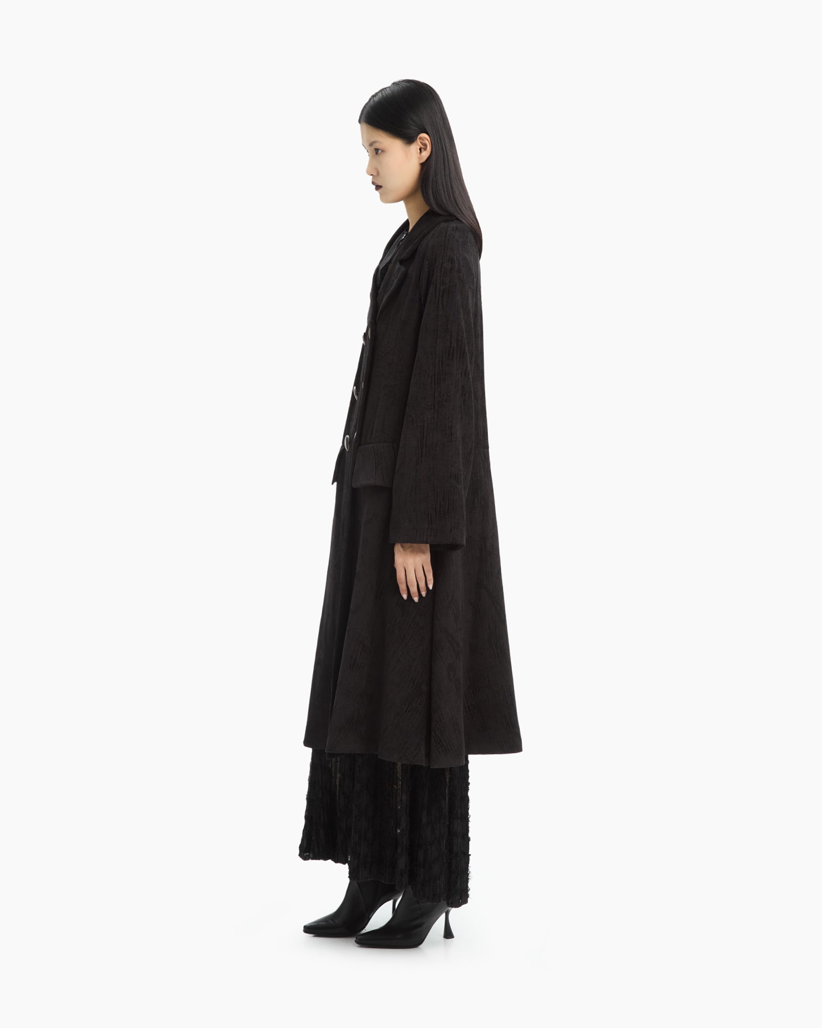 _MALLONI Cappotto jacquard NERO