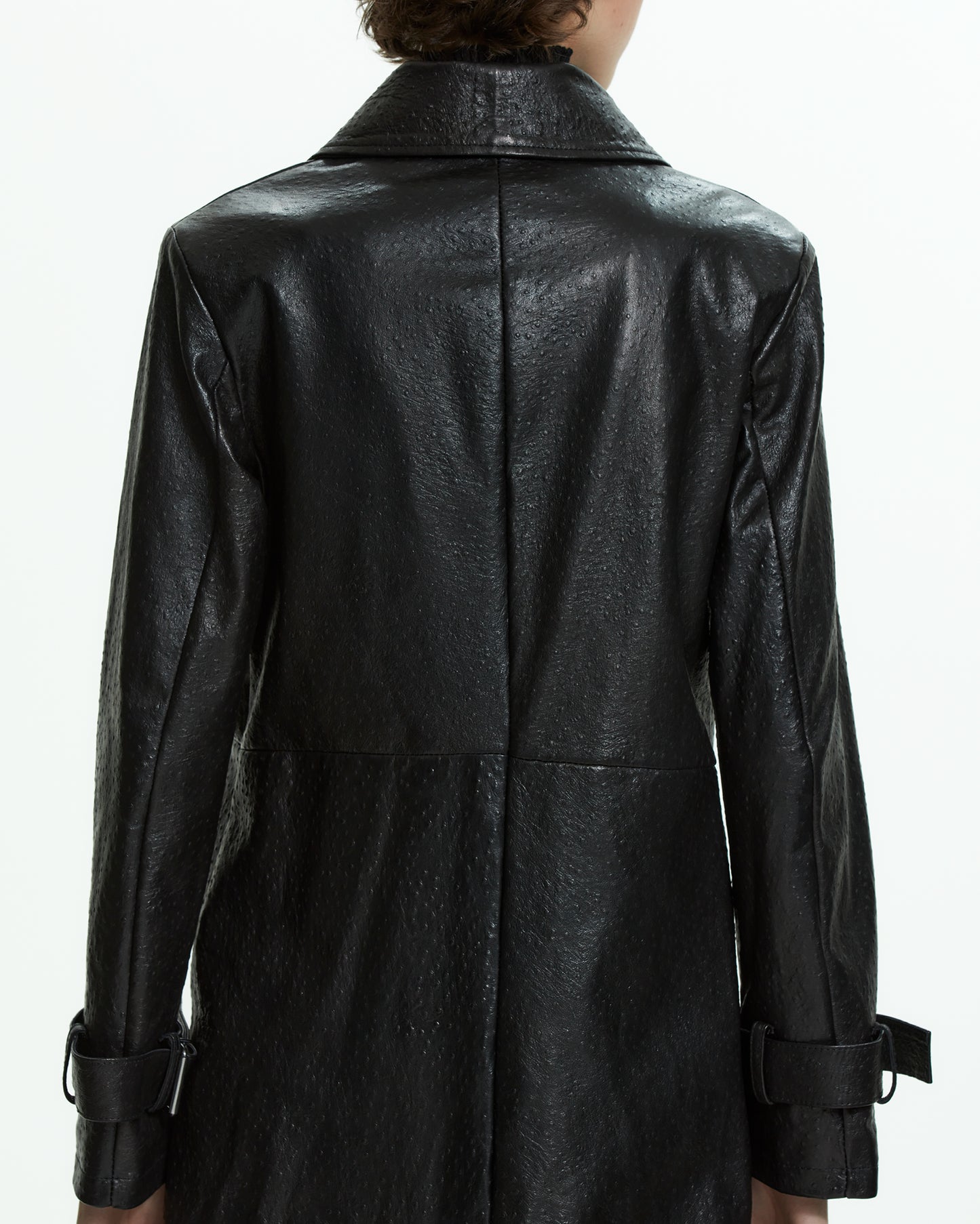 _MALLONI Cappotto in pelle NERO