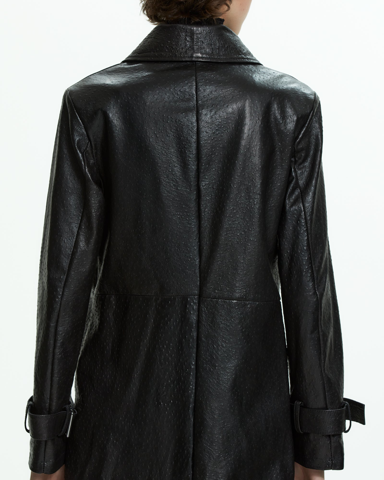 _MALLONI Cappotto in pelle NERO