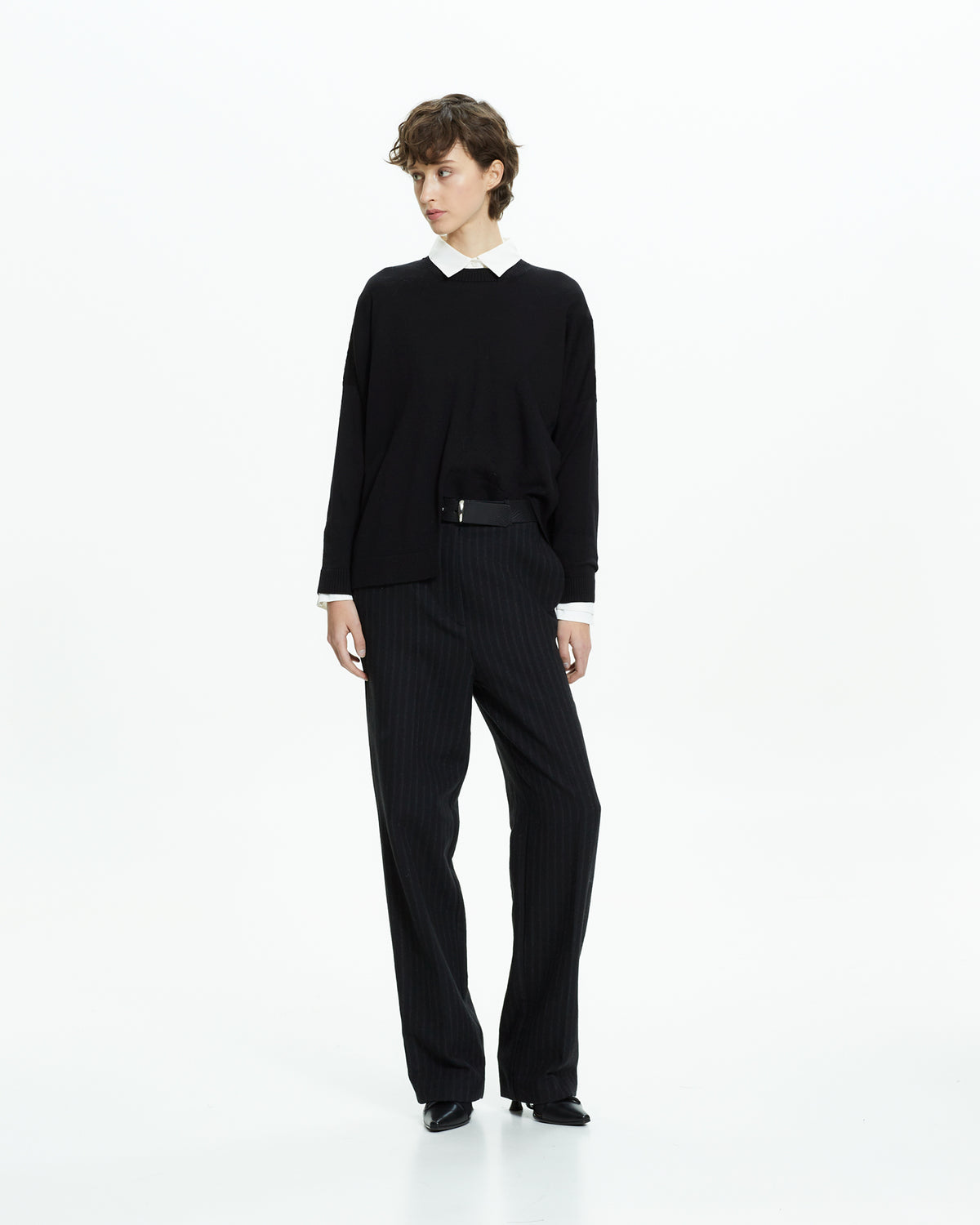_MALLONI Maglia asimmetrica  NERO