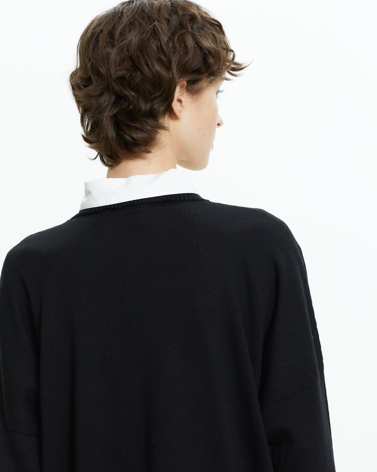 _MALLONI Maglia asimmetrica  NERO