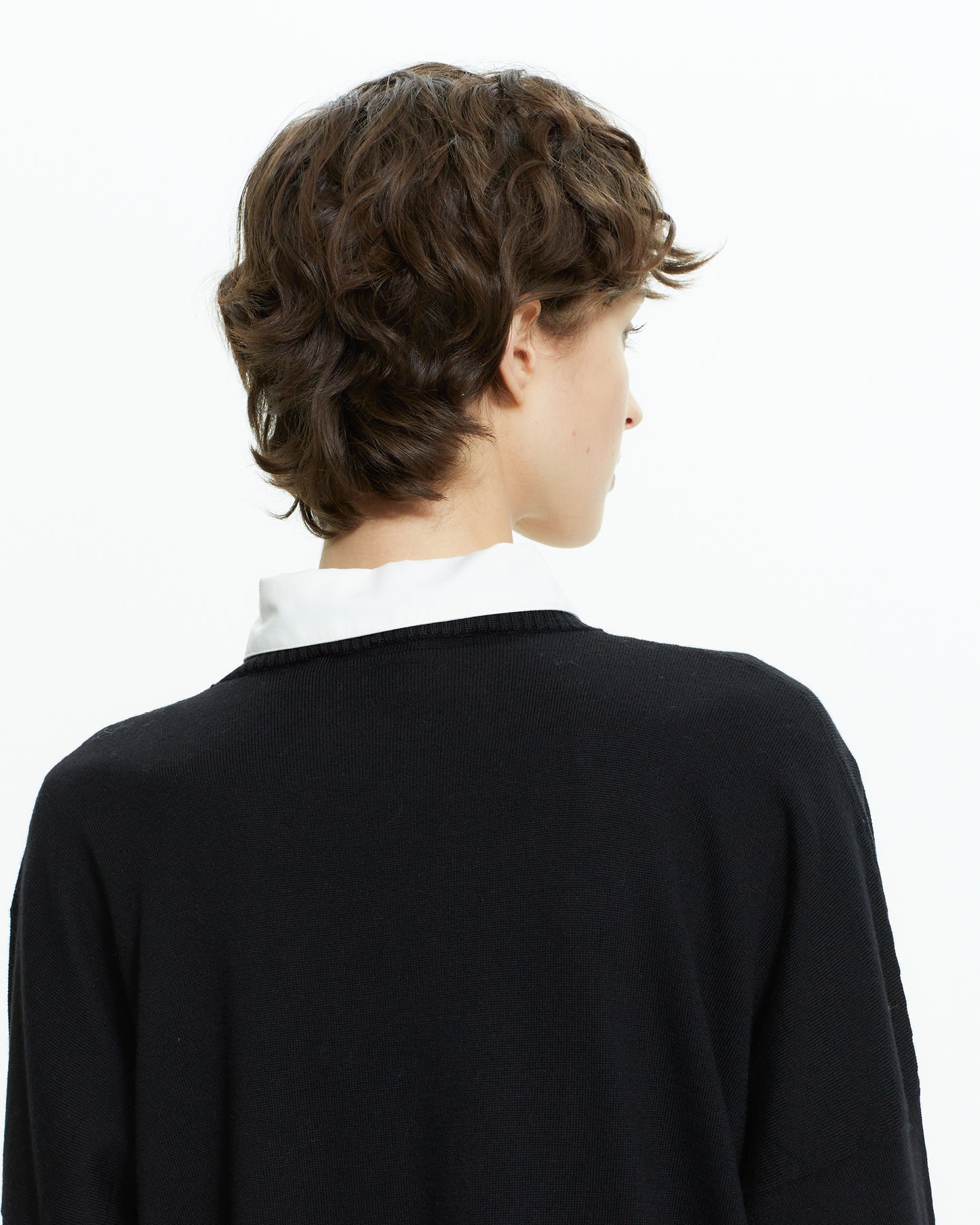 _MALLONI Maglia asimmetrica  NERO