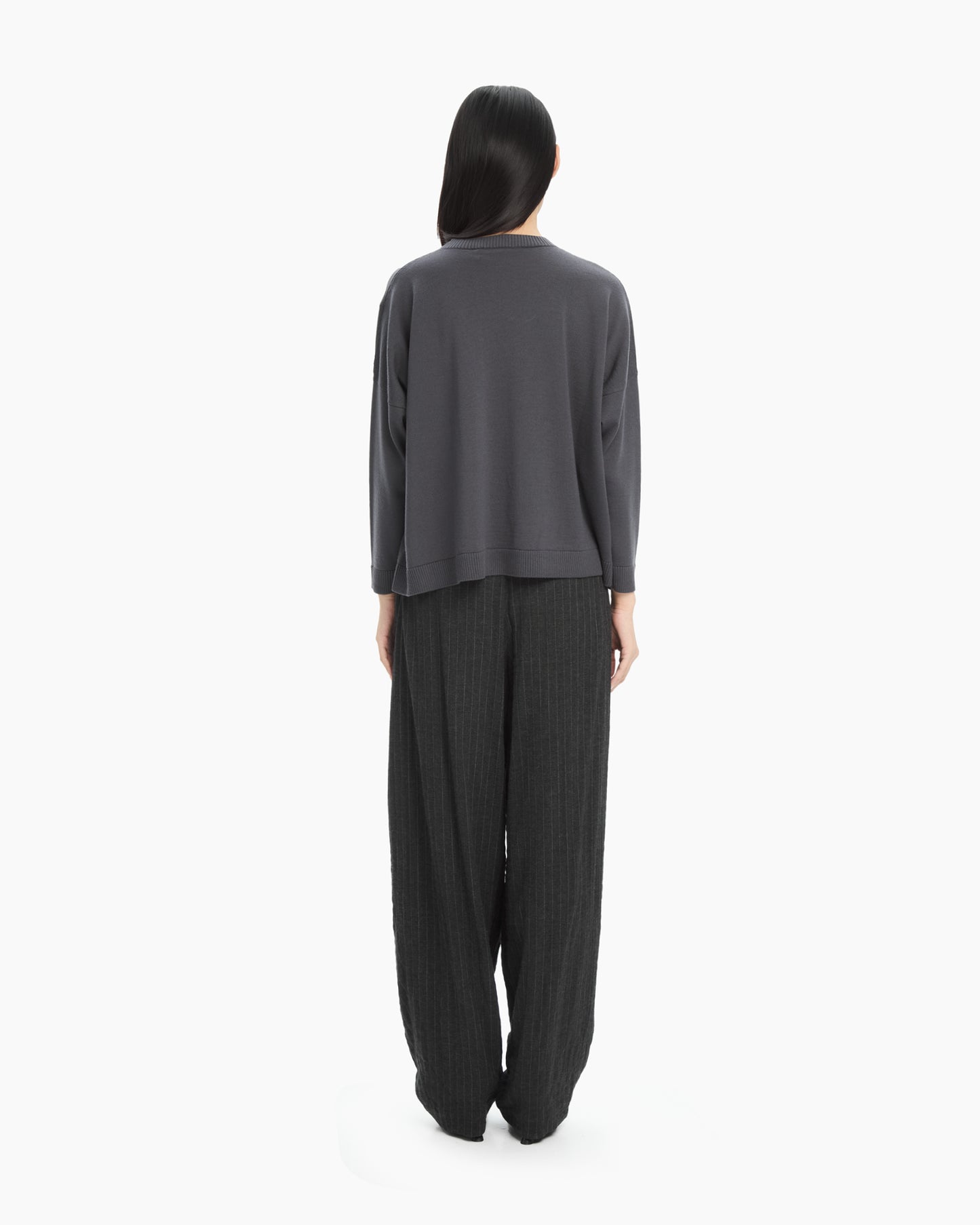 _MALLONI Maglia asimmetrica  GRIGIO