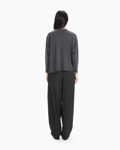 _MALLONI Maglia asimmetrica  GRIGIO