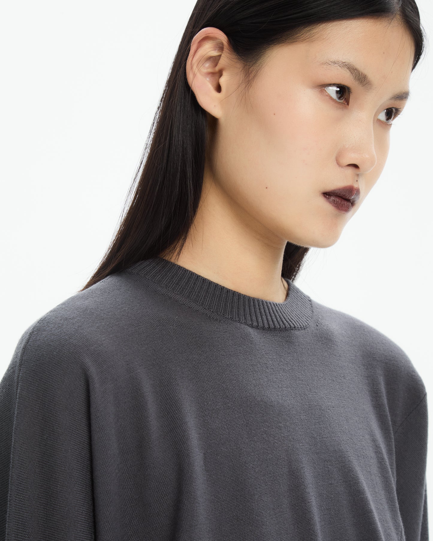 _MALLONI Maglia asimmetrica  GRIGIO