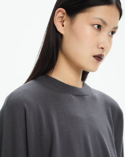 _MALLONI Maglia asimmetrica  GRIGIO