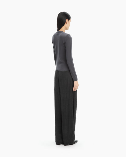 _MALLONI Maglia slim in filato  GRIGIO