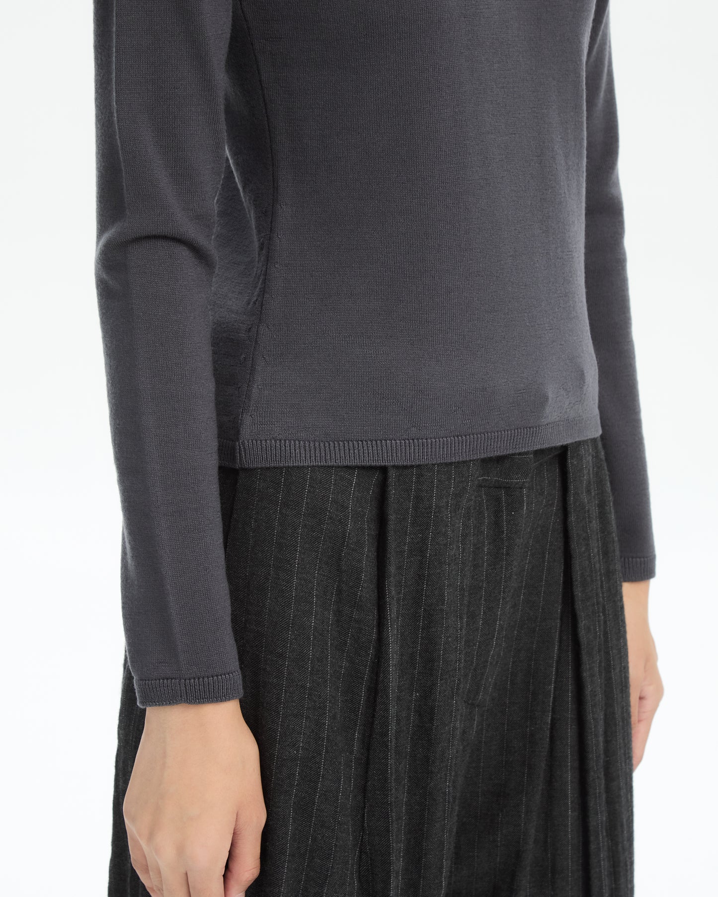 _MALLONI Maglia slim in filato  GRIGIO