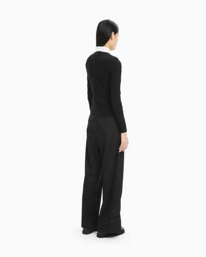 _MALLONI Maglia slim in filato  NERO