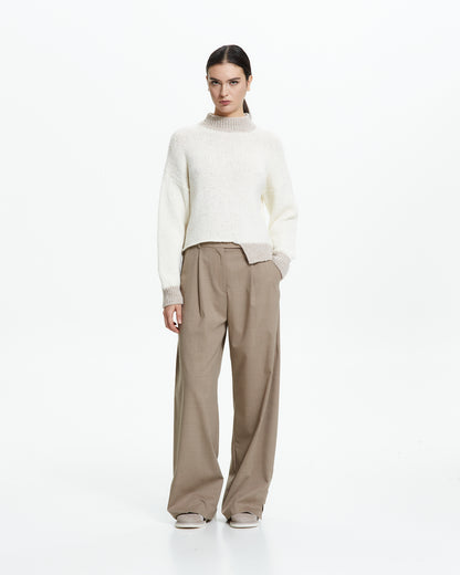 _MALLONI Maglia con fondo asimmetrico BEIGE