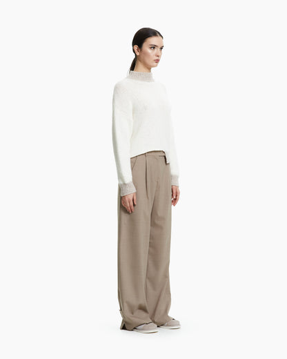 _MALLONI Maglia con fondo asimmetrico BEIGE