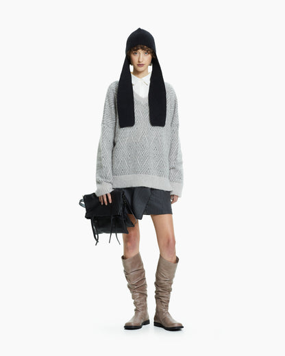 _MALLONI Maglia con scollo a V BEIGE
