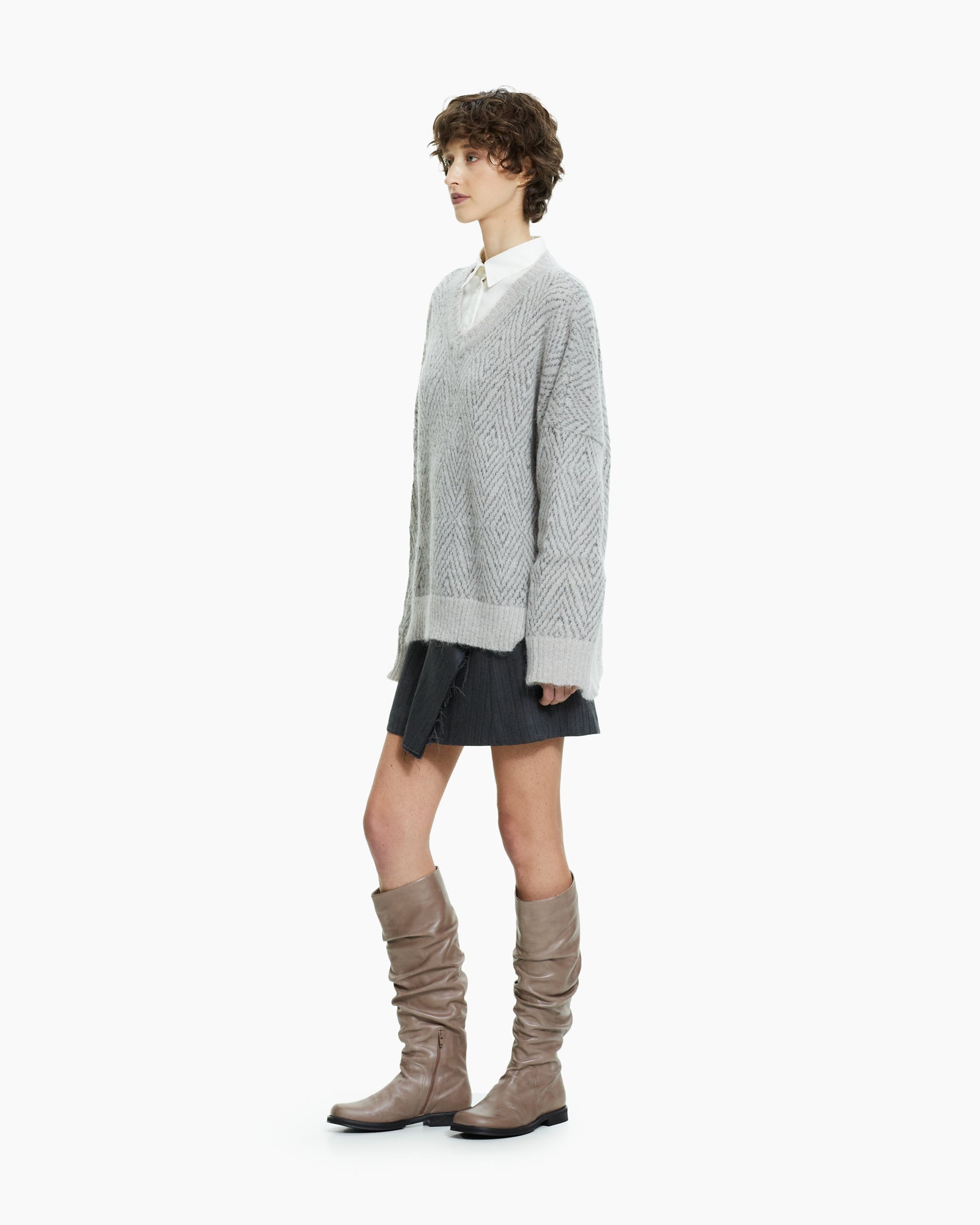 _MALLONI Maglia con scollo a V BEIGE