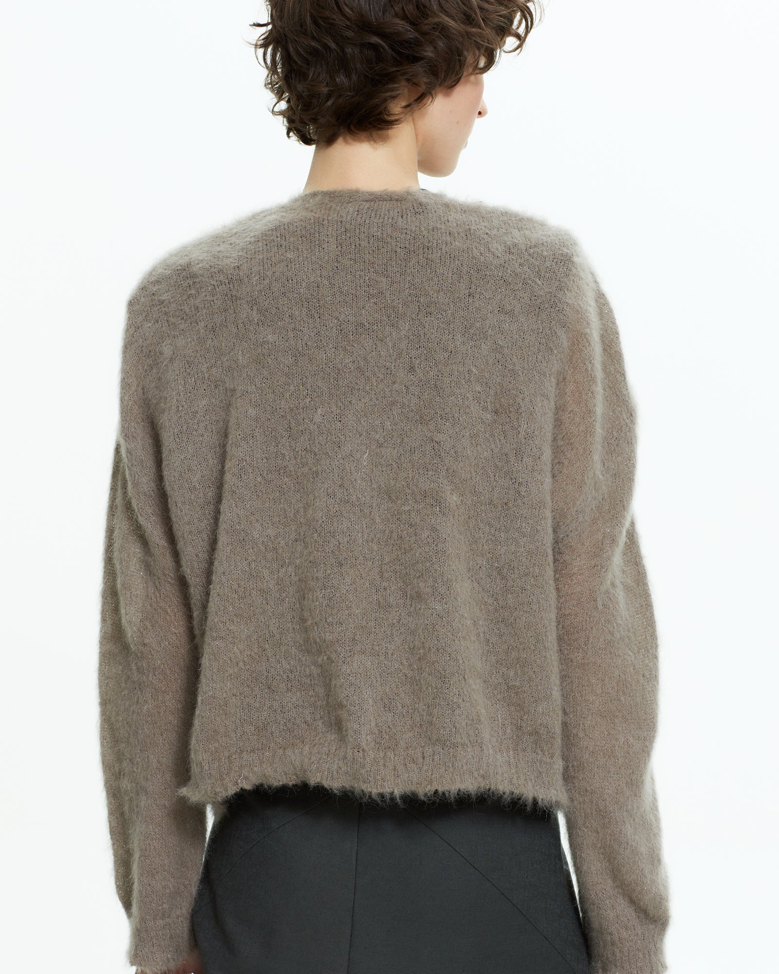 _MALLONI Cardigan in lana soffice TORTORA
